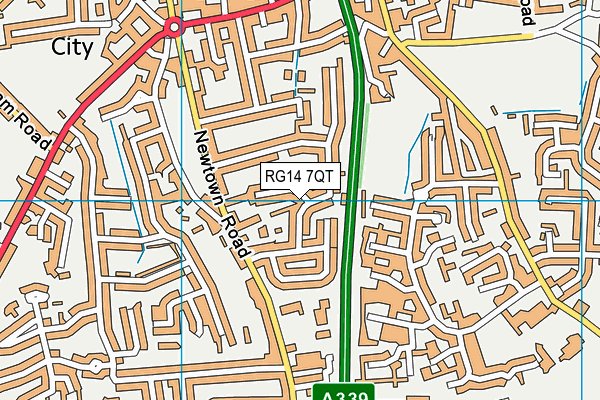 RG14 7QT map - OS VectorMap District (Ordnance Survey)