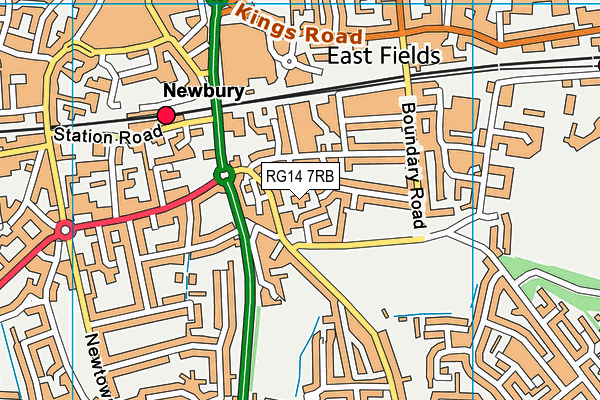 RG14 7RB map - OS VectorMap District (Ordnance Survey)