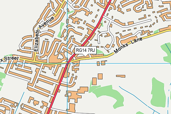 RG14 7RJ map - OS VectorMap District (Ordnance Survey)