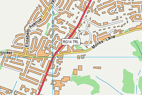 RG14 7RL map - OS VectorMap District (Ordnance Survey)