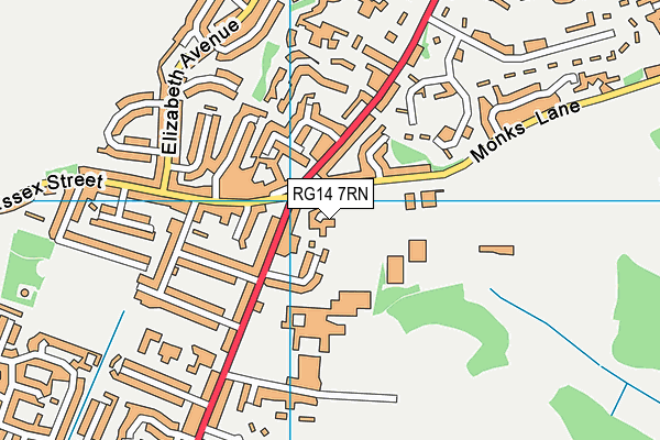 RG14 7RN map - OS VectorMap District (Ordnance Survey)