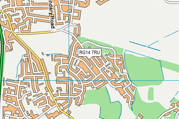 RG14 7RU map - OS VectorMap District (Ordnance Survey)