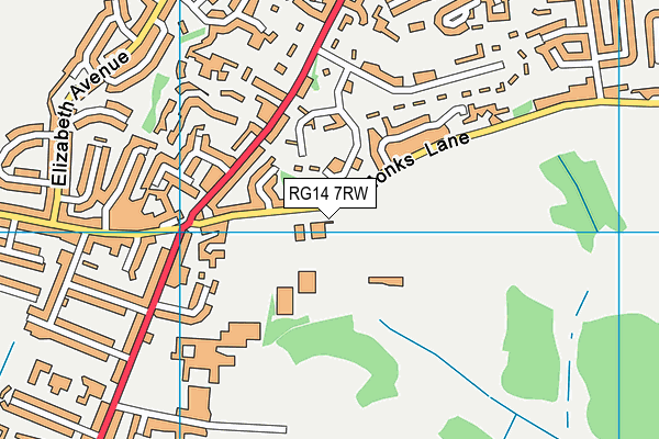Newbury Rugby Football Club map (RG14 7RW) - OS VectorMap District (Ordnance Survey)
