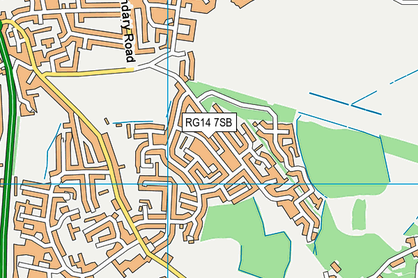 RG14 7SB map - OS VectorMap District (Ordnance Survey)