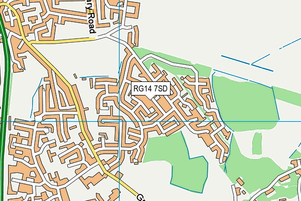 RG14 7SD map - OS VectorMap District (Ordnance Survey)