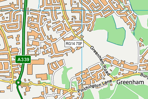 RG14 7SF map - OS VectorMap District (Ordnance Survey)