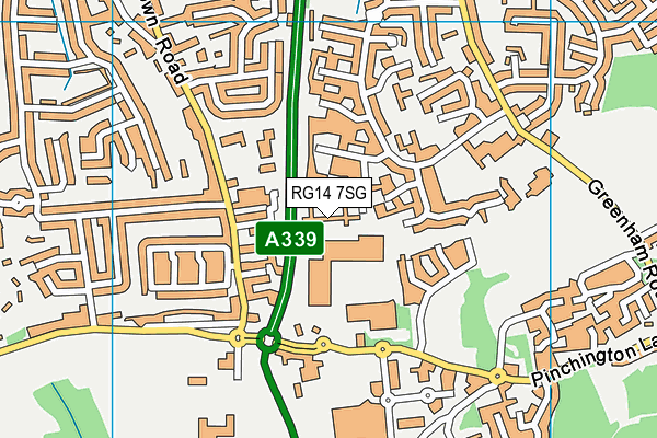 RG14 7SG map - OS VectorMap District (Ordnance Survey)