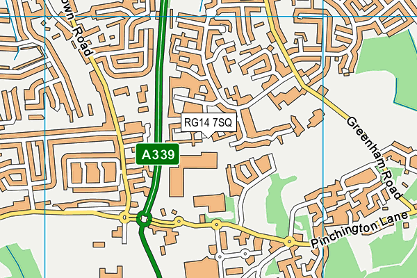 RG14 7SQ map - OS VectorMap District (Ordnance Survey)