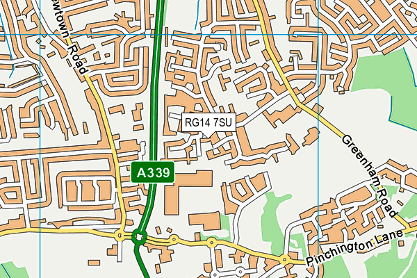 RG14 7SU map - OS VectorMap District (Ordnance Survey)
