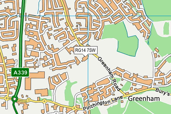 RG14 7SW map - OS VectorMap District (Ordnance Survey)