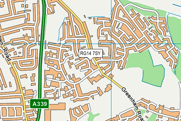 RG14 7SY map - OS VectorMap District (Ordnance Survey)