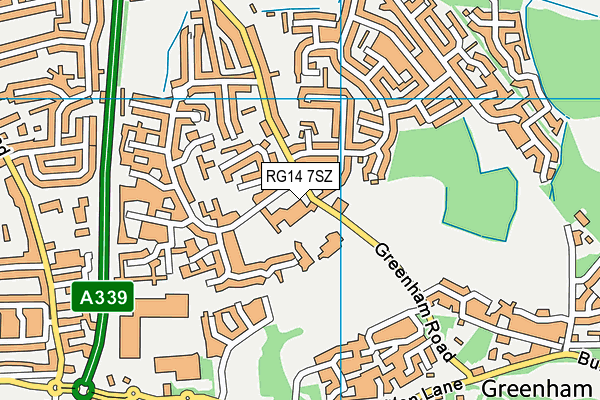 RG14 7SZ map - OS VectorMap District (Ordnance Survey)