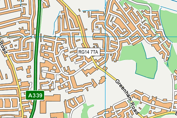 RG14 7TA map - OS VectorMap District (Ordnance Survey)