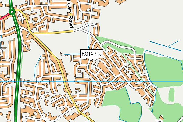 RG14 7TJ map - OS VectorMap District (Ordnance Survey)