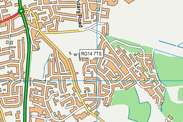 RG14 7TS map - OS VectorMap District (Ordnance Survey)