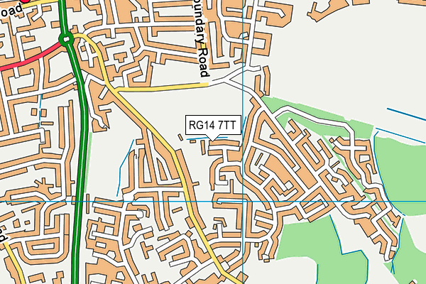 RG14 7TT map - OS VectorMap District (Ordnance Survey)