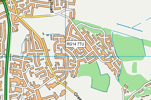 RG14 7TU map - OS VectorMap District (Ordnance Survey)