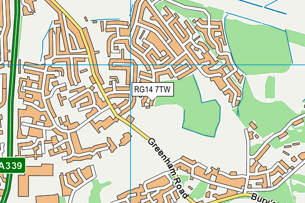 RG14 7TW map - OS VectorMap District (Ordnance Survey)