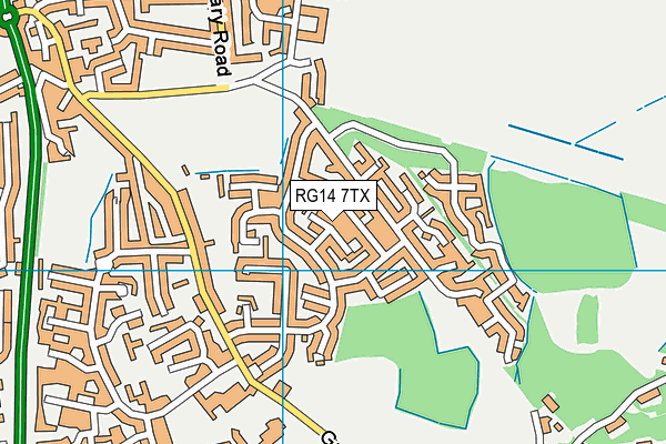 RG14 7TX map - OS VectorMap District (Ordnance Survey)