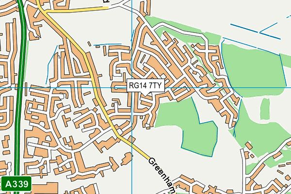 RG14 7TY map - OS VectorMap District (Ordnance Survey)