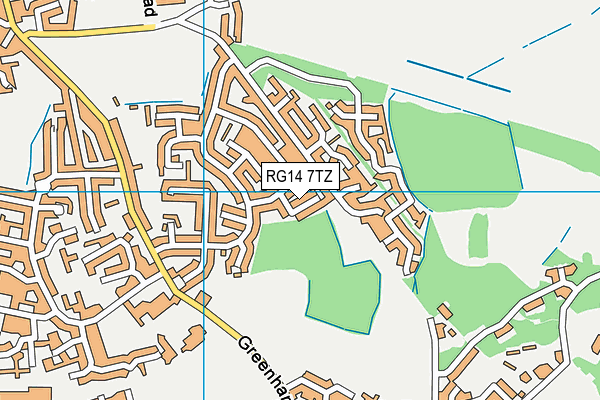 RG14 7TZ map - OS VectorMap District (Ordnance Survey)