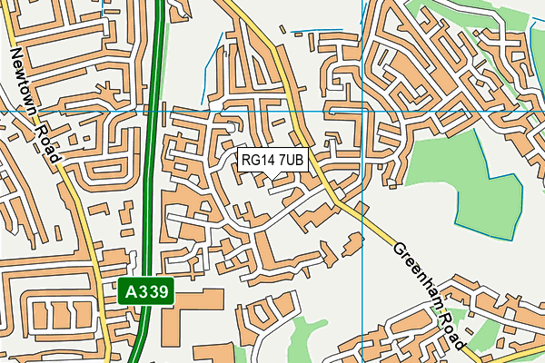 RG14 7UB map - OS VectorMap District (Ordnance Survey)