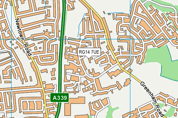 RG14 7UE map - OS VectorMap District (Ordnance Survey)