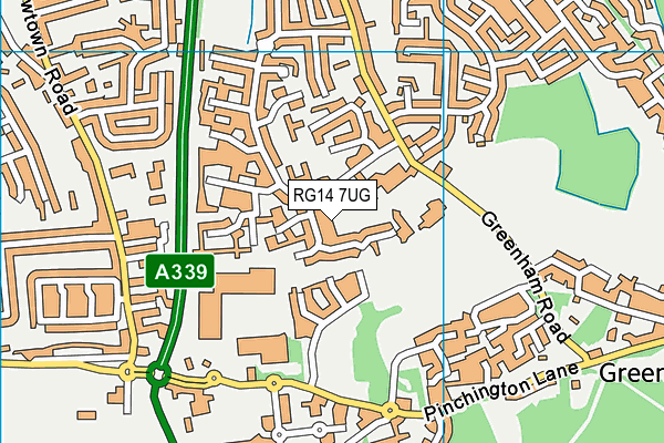 RG14 7UG map - OS VectorMap District (Ordnance Survey)