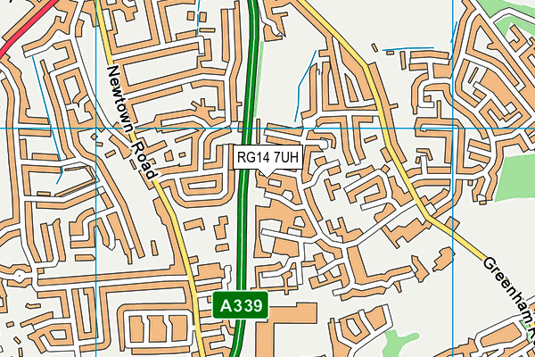 RG14 7UH map - OS VectorMap District (Ordnance Survey)