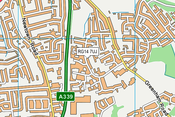 RG14 7UJ map - OS VectorMap District (Ordnance Survey)