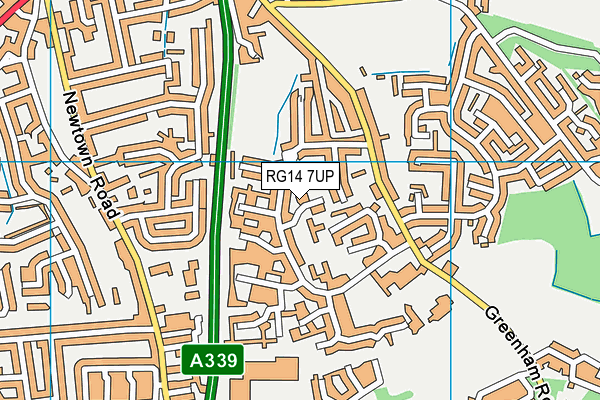 RG14 7UP map - OS VectorMap District (Ordnance Survey)