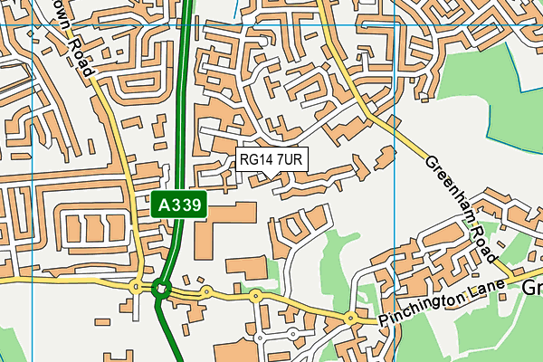 RG14 7UR map - OS VectorMap District (Ordnance Survey)
