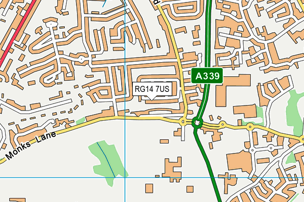 RG14 7US map - OS VectorMap District (Ordnance Survey)