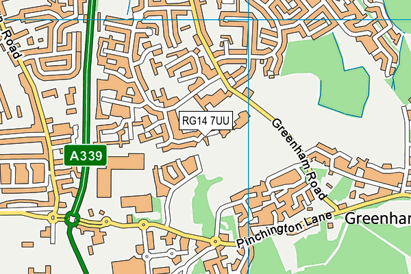 RG14 7UU map - OS VectorMap District (Ordnance Survey)