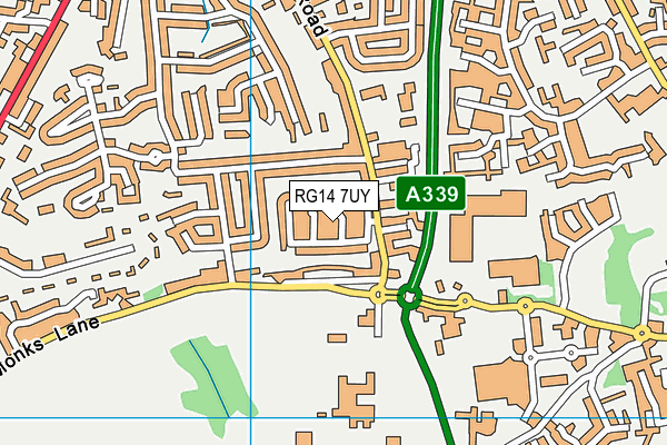 RG14 7UY map - OS VectorMap District (Ordnance Survey)