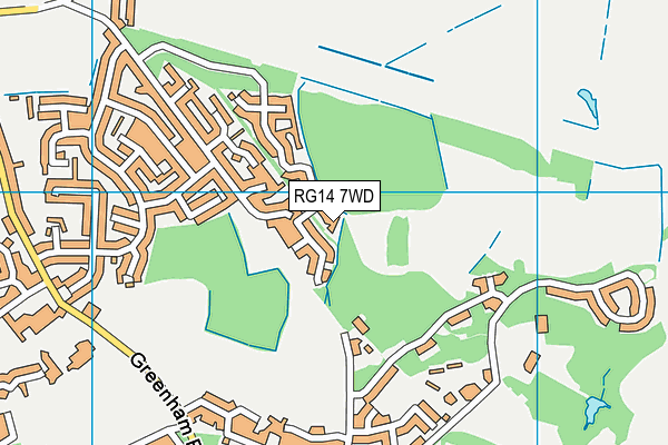 RG14 7WD map - OS VectorMap District (Ordnance Survey)