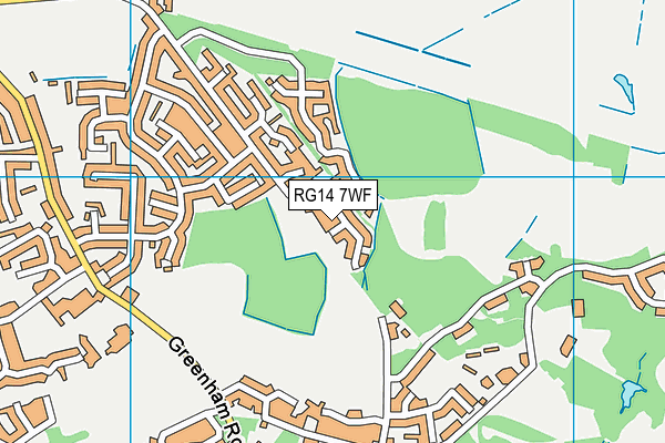 RG14 7WF map - OS VectorMap District (Ordnance Survey)