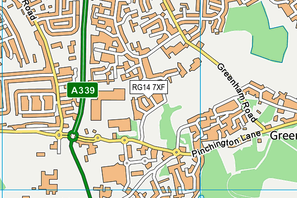RG14 7XF map - OS VectorMap District (Ordnance Survey)