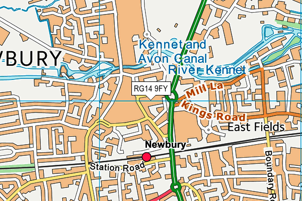 RG14 9FY map - OS VectorMap District (Ordnance Survey)