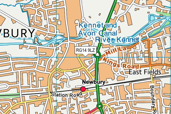 RG14 9LZ map - OS VectorMap District (Ordnance Survey)
