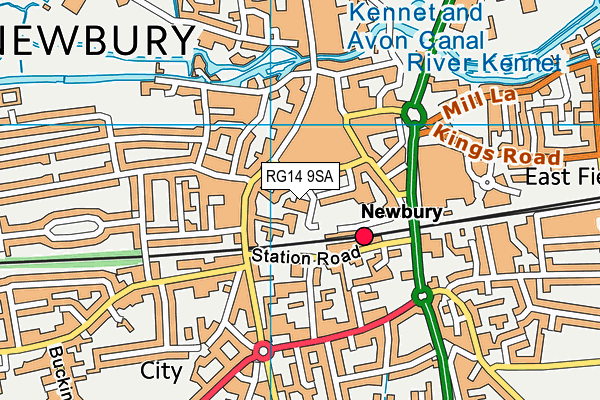 RG14 9SA map - OS VectorMap District (Ordnance Survey)