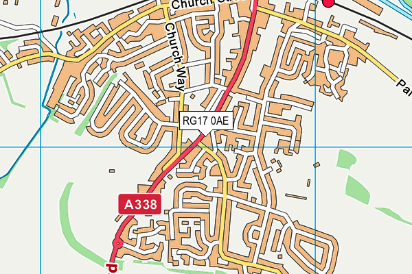 RG17 0AE map - OS VectorMap District (Ordnance Survey)