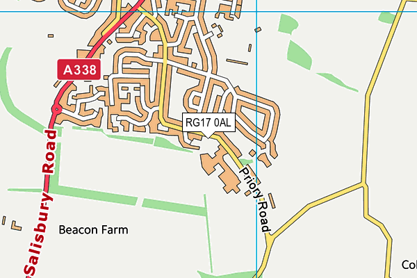 Hungerford Leisure Centre map (RG17 0AL) - OS VectorMap District (Ordnance Survey)