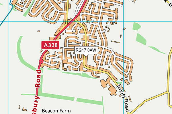 RG17 0AW map - OS VectorMap District (Ordnance Survey)