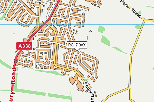 RG17 0AX map - OS VectorMap District (Ordnance Survey)