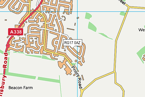 RG17 0AZ map - OS VectorMap District (Ordnance Survey)