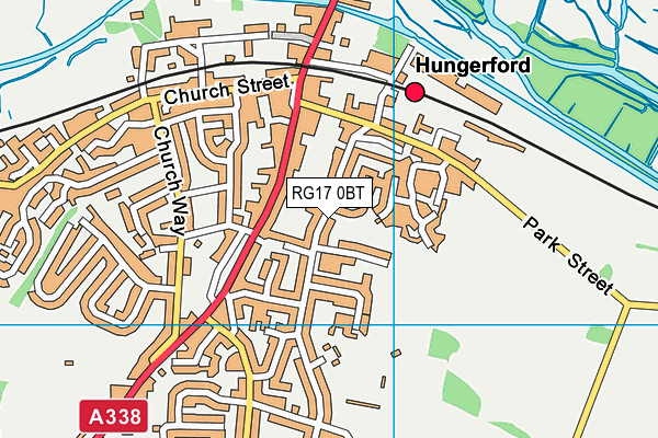 Hungerford Primary School map (RG17 0BT) - OS VectorMap District (Ordnance Survey)