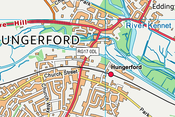 Map of HUNGERFORD CATERING LTD at district scale