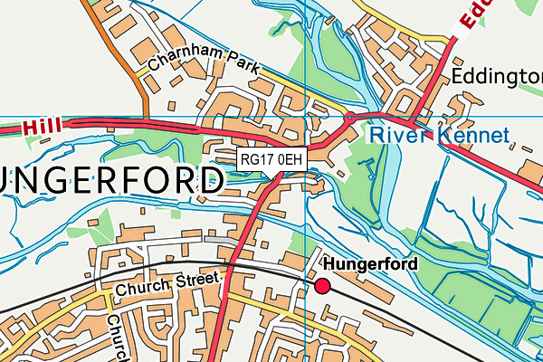 Map of LAURELS RESIDENTS ASSOCIATION (HUNGERFORD) LIMITED at district scale