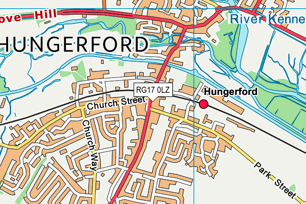 RG17 0LZ map - OS VectorMap District (Ordnance Survey)